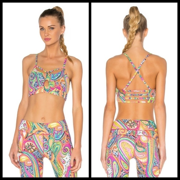 💕TRINA TURK💕 Mediterranean Paisley Sports Bra M NWT